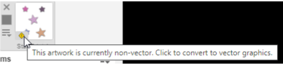 Click to convert to vector graphics prompt
