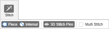 3D stitch pins are enabled