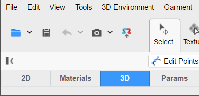3D is selected