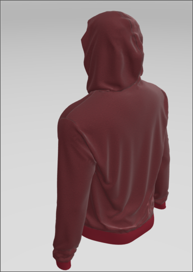 Drape of the hood is now fixed