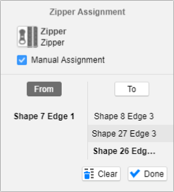 Zipper assignment details
