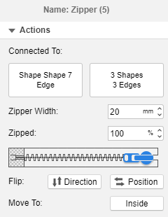 Editing zipper assignment