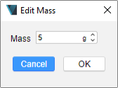 Edit Mass dialog box