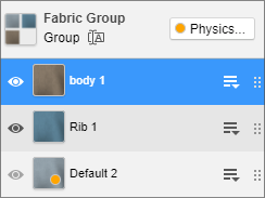 Physical properties of fabric with orange circle