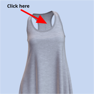 Click inside the garment