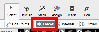 Pieces selected