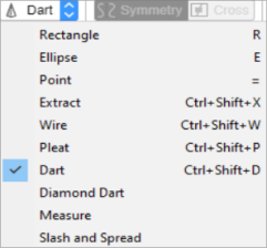Add dart - horizontal contextual menu