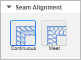 Seam alignment options