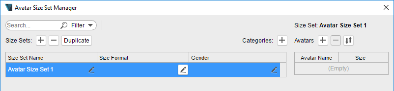 Size Format and Gender are optional