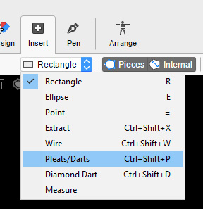 Click Pleats/Darts