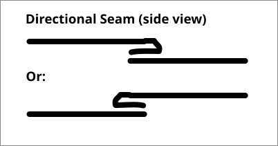 Directional seam construction