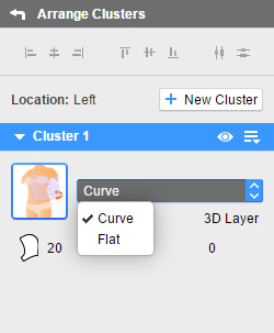 Clusters display in the Context view