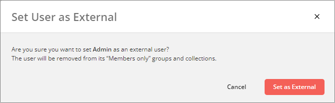 Set user as external 