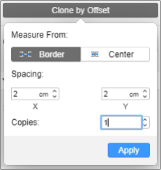 Clone by offset settings