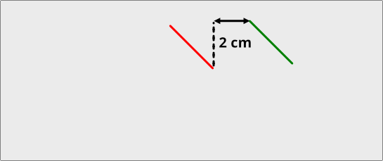 Cloned diagonal line