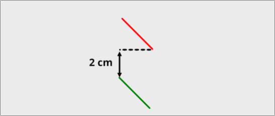 Cloned diagonal line