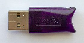 Purple HASP key