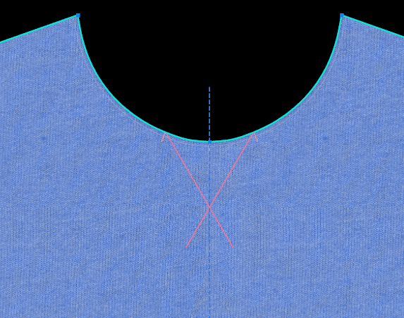 Assigning seam material to the sweatshirt