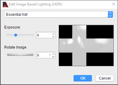 Edit Image Based Lighting dialog box